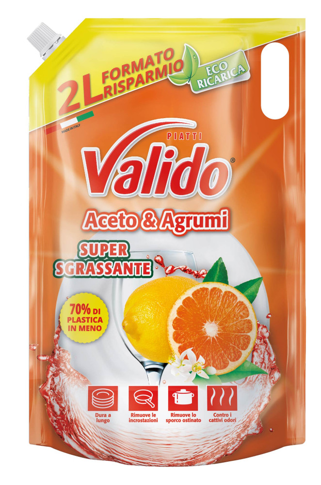 Detergente Piatti In Gel Aceto E Agrumi Valido - Foto 1