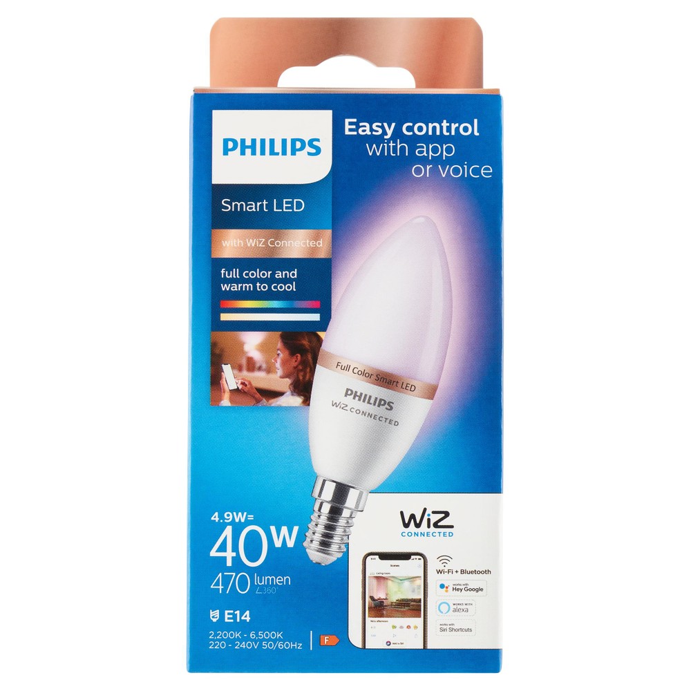 Lampadina Goccia 40w E14 Luce Connessa Rgb Philips - Foto 1