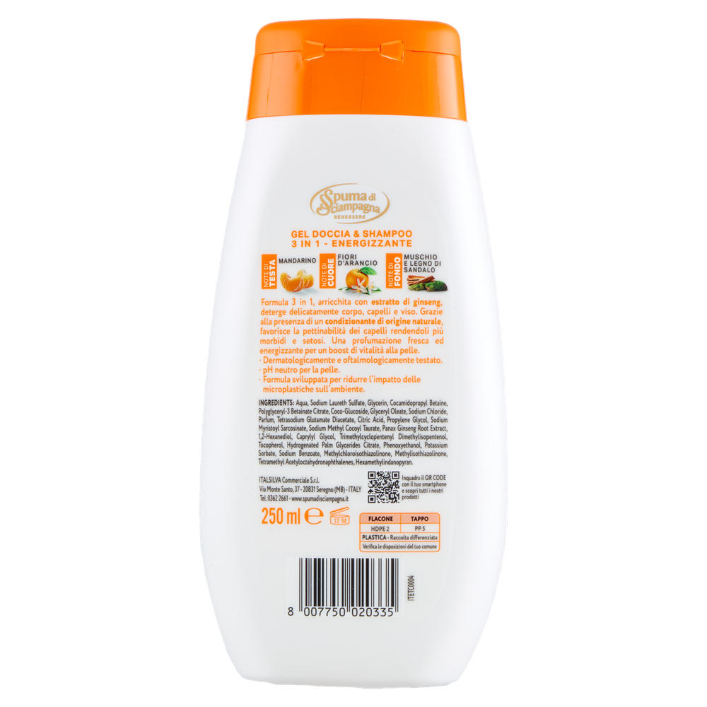 Gel Doccia & Shampoo Energizzante Spuma Di Sciampagna - Foto 3