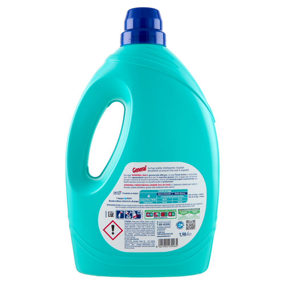 Detersivo Liquido Lavatrice 5in1 Freschezza E Igiene 44 Lavaggi Genera - Foto 3