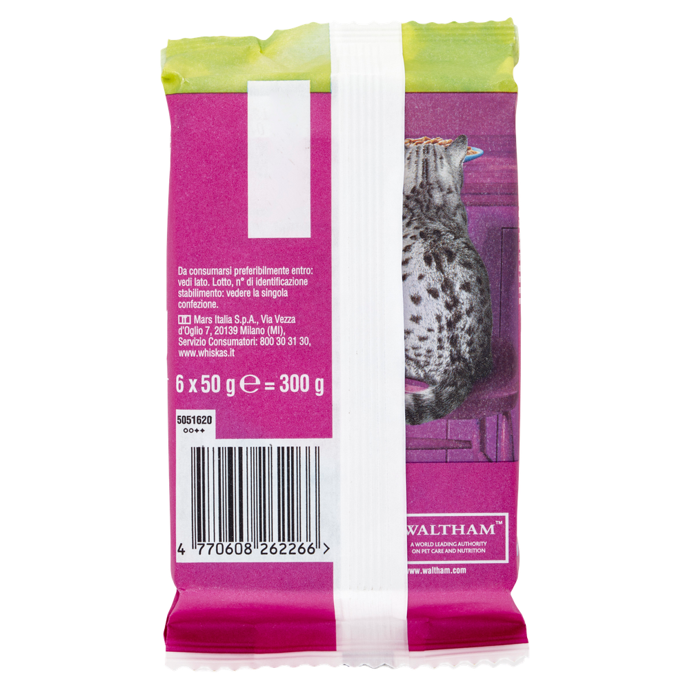 Whiskas Pranzetti Cibo Umido Per Gatti Adulti, Pesce, 6x50g - Foto 3