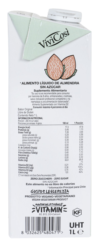 Bevanda Mandorla Senza Zucchero Vivicosi - Foto 2