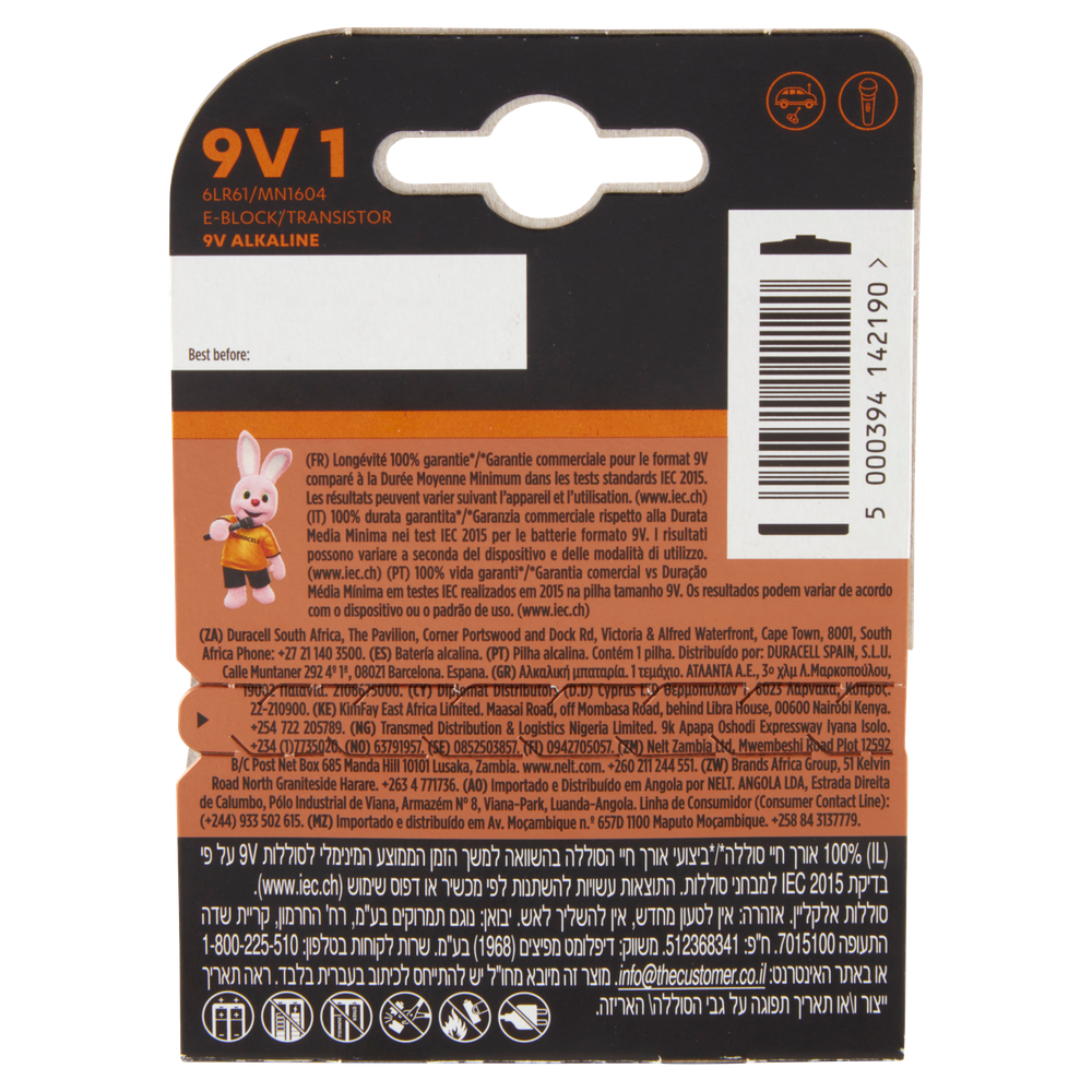 Pila Transistor 9v +100% Extra Life Duracell Plus - Foto 3