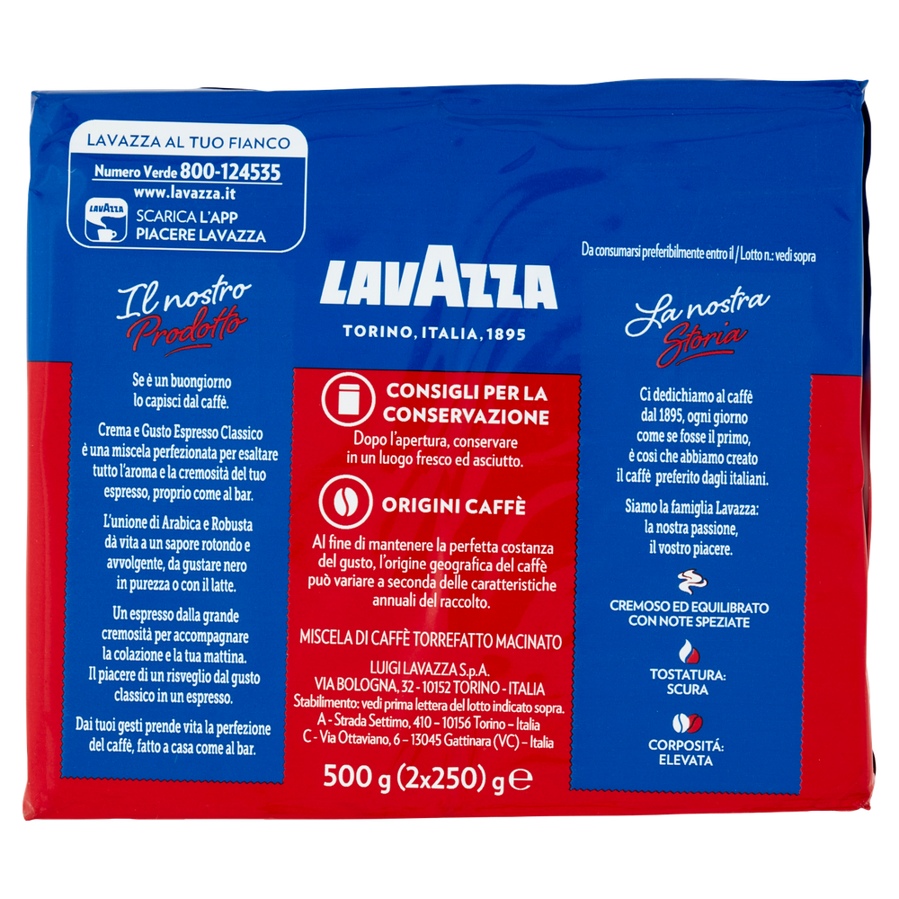 Caffe' Crema E Gusto Espresso Macinato 2x250g Lavazza - Foto 3