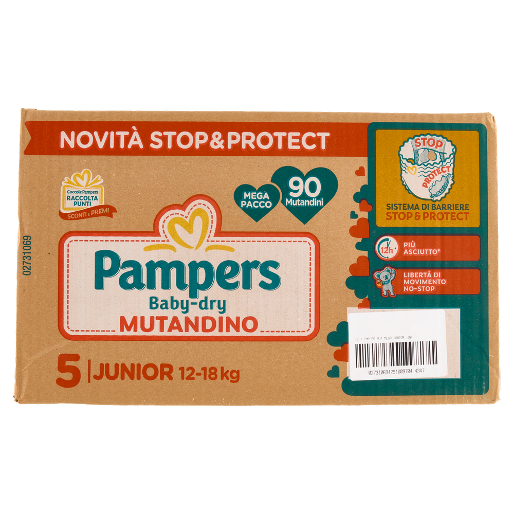 90 Pannolini Baby Dry Mutandino Junior Pampers - Foto 3