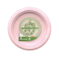 Piatto Usa & getta In Polpa Di Cellulosa Rosa Cm . 23 Naturanda , conf . da Pz . Piatto Usa & getta In Polpa Di Cellulosa Rosa Cm . 23 Naturanda , conf . da Pz .