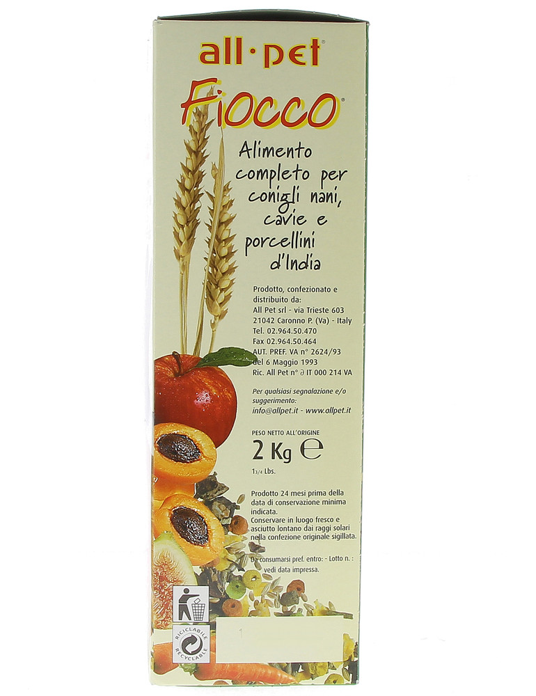 Mangime Per Conigli Nani, Cavie, Porcellini Fiocco Allpet - Foto 2
