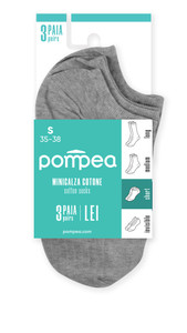 Minicalze Donna Tg.35/38 Grigio Melange Conf Da 3 Pompea - Foto 1