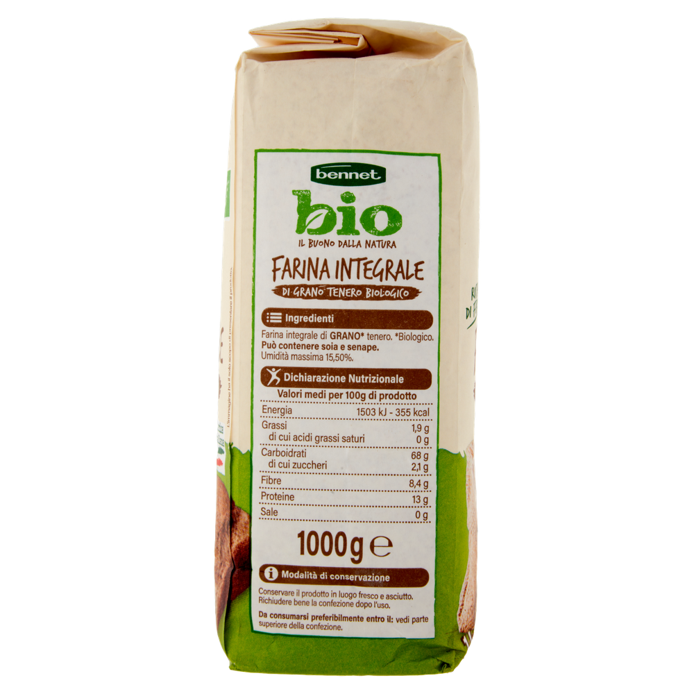 Farina Integrale Di Grano Tenero Bio Bennet Bio - Foto 2