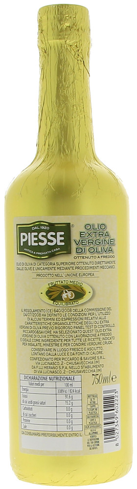 Olio Extra Vergine Di Oliva Fruttato Equilibrato Piesse - Foto 2