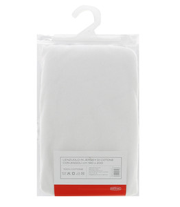 Lenzuolo Jersey Angoli Tinta Unita 2piazze Cm180x200 Bianco Casa - Foto 2