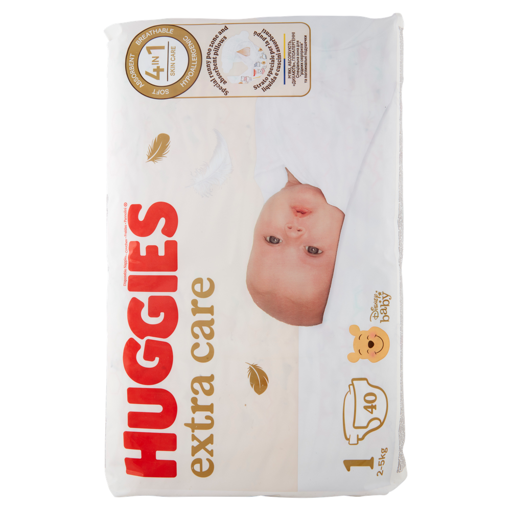 Pannolini Extra Care Tg 1 Huggies - Foto 3