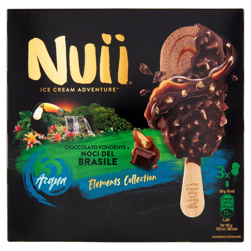 3 Gelato Al Cioccolato Fondente E Noci Del Brasile Nuii - Foto 1