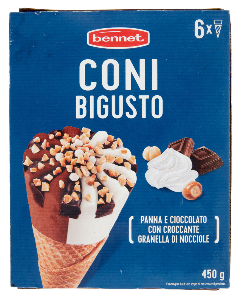 6 Coni Panna Cioccolato Bennet - Foto 3