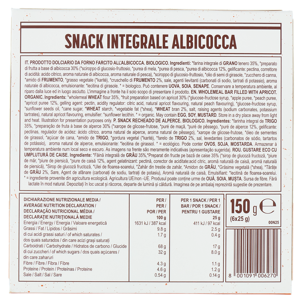Snack Integrale Albicocca Germinal - Foto 3