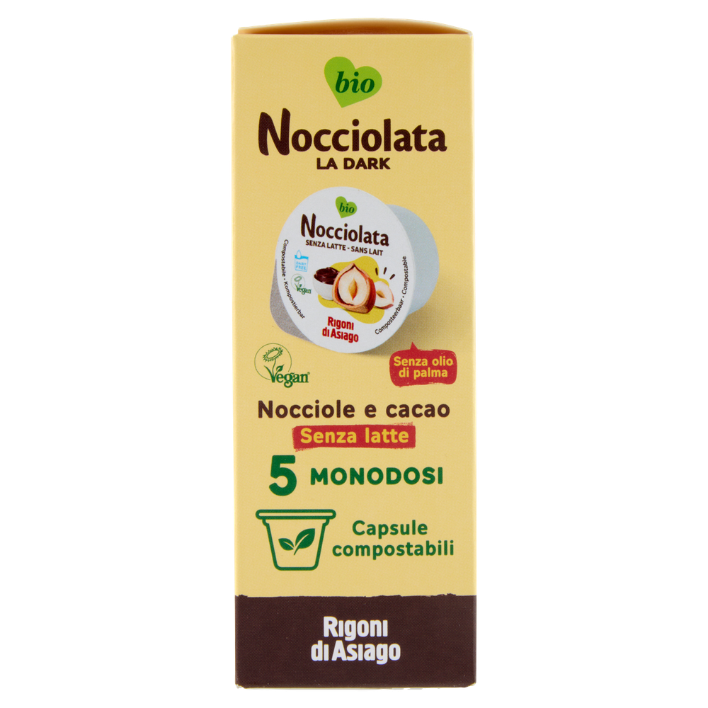 Crema Spalmabile Noccolata Dark Senza Latte Bio 5x20g Rigoni Di Asiago - Foto 2