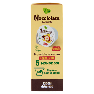 Crema Spalmabile Noccolata Dark Senza Latte Bio 5x20g Rigoni Di Asiago - Foto 2