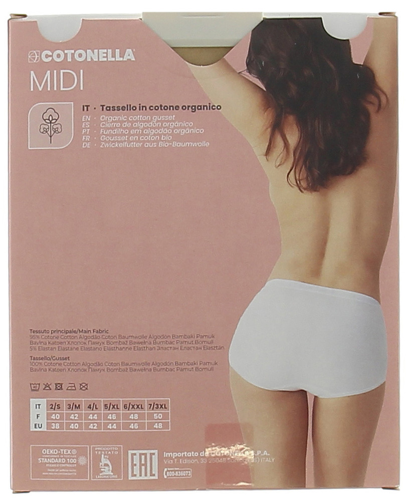 Slip Midi Donna Everyday 5 Bianco Cotonella