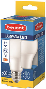 Lampadina Led A Goccia 60w E27 Luce Calda Bennet - Foto 1