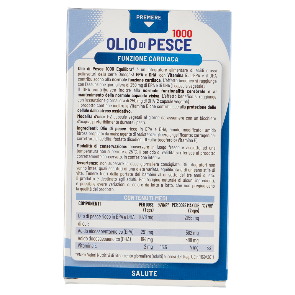Olio Di Pesce 1000 Equilibra 60 Capsule - Foto 3