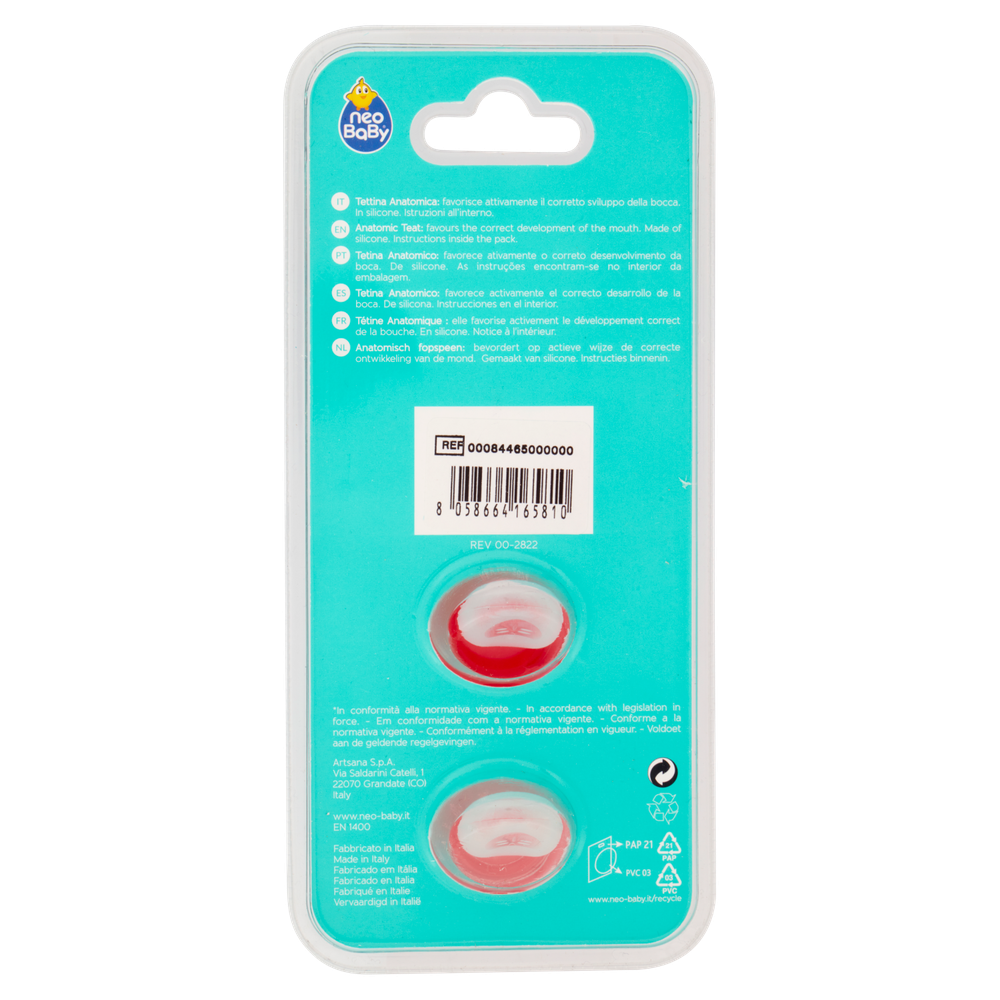 2 Succhietti In Silicone Rosa Neobaby 12m+ - Foto 3