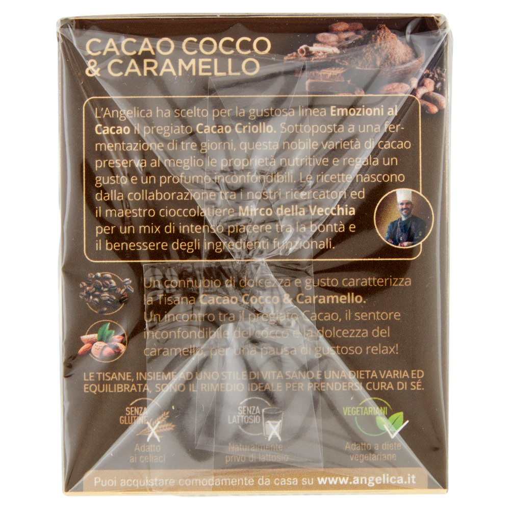 Tisana Emozioni Al Cacao Con Cocco E Caramello Filtri 15x2g L'angelica - Foto 2