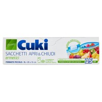 Sacchetti Con Cursore Apri & chiudi Cuki Cm 20 x 15 Conf . Da 15 Sacchetti Con Cursore Apri & chiudi Cuki Cm 20 x 15 Conf . Da 15