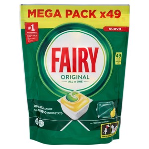 Pastiglie Detersivo Lavastoviglie Original Limone 49 Caps Fairy - Foto 1