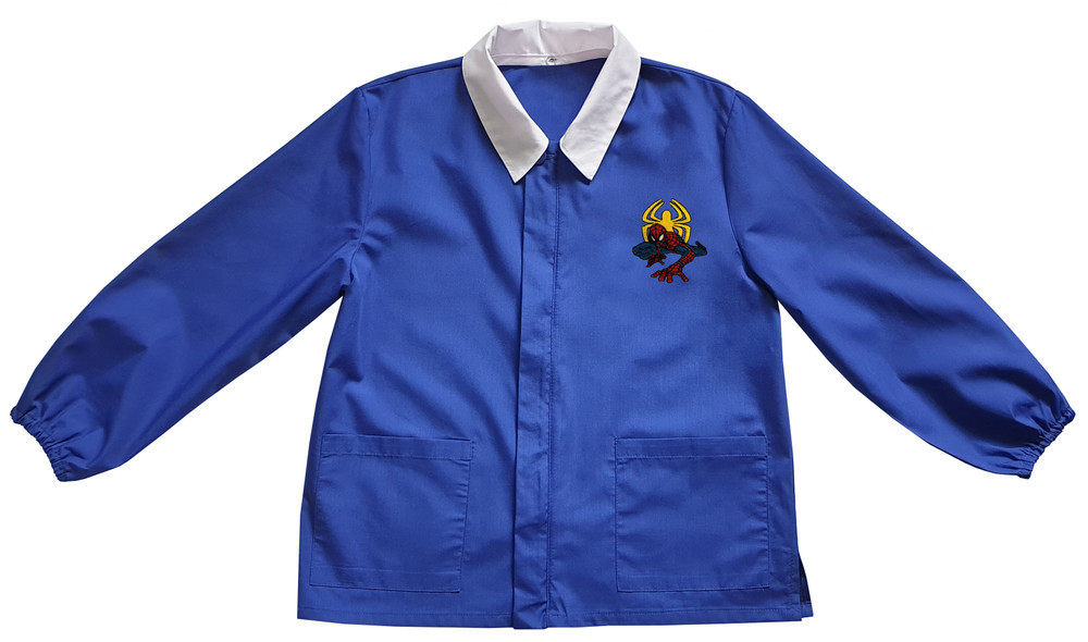 Casacca Scuola Bambino Con Cerniera 6 Anni Bluette Ricamo Spiderman - Foto 1