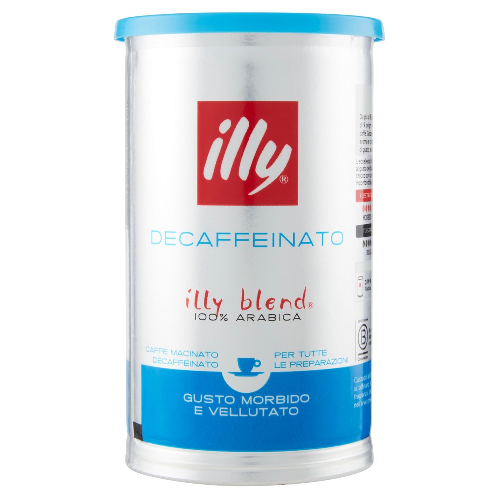 Caffe' 100% Arabica Decaffeinato Macinato Per Moka Illy