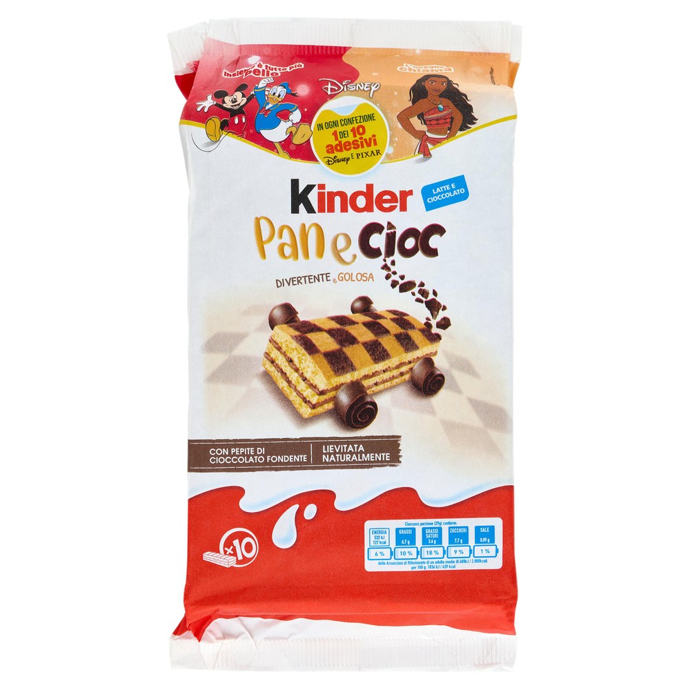 Merendine Kinder Panecioc Cacao E Scaglie Di Cioccolato 10x29g Kinder - Foto 1
