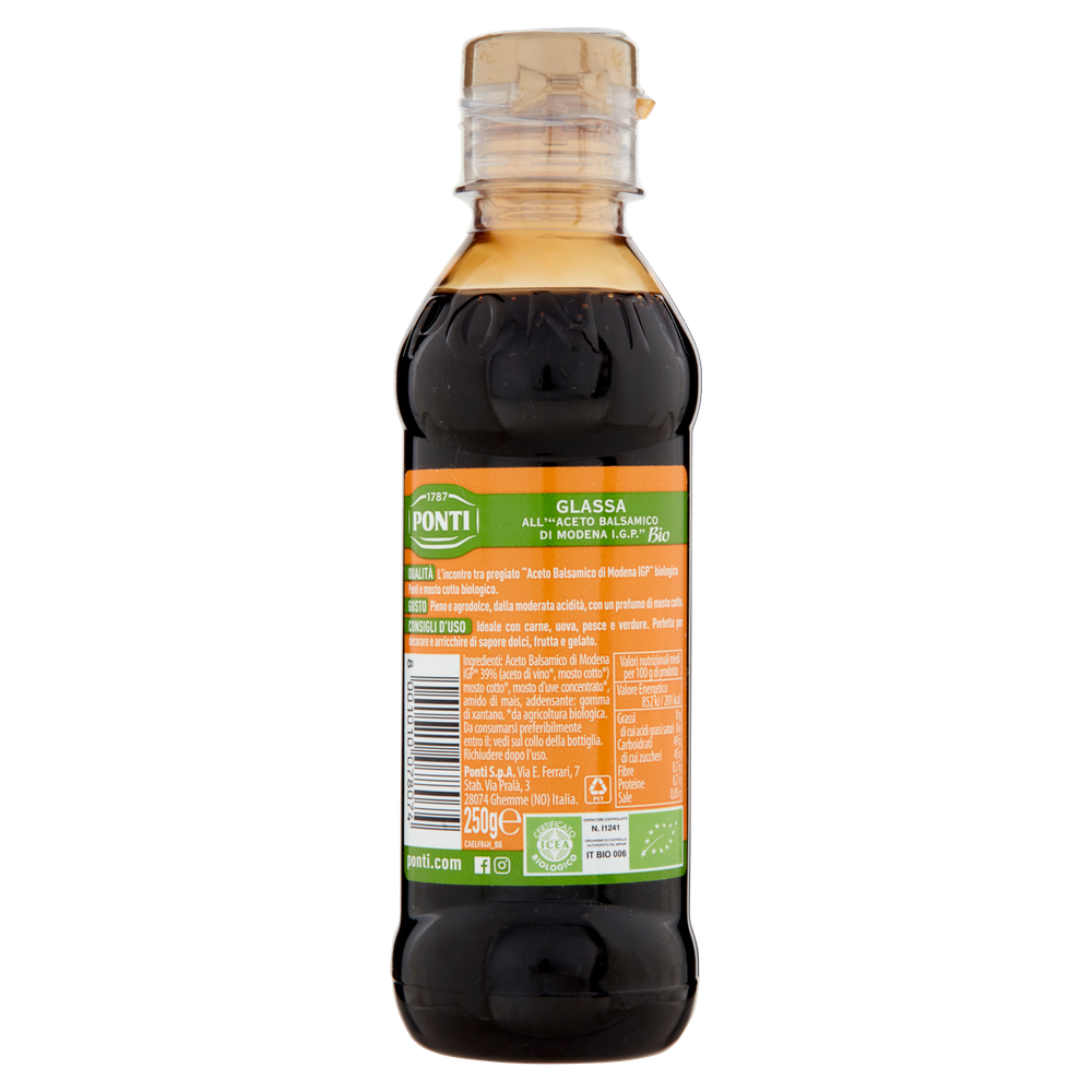 Glassa Bio Aceto Balsamico Modena Igp Ponti - Foto 3
