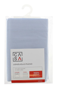 Lenzuolo Piano Tinta Unita 2 Piazze Cm240x290 Azzurro Chiaro Casa - Foto 1