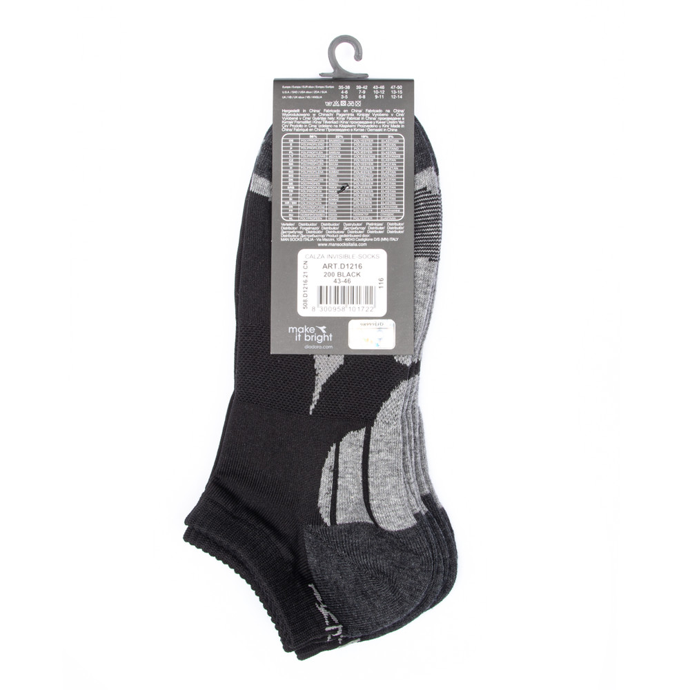 Calze Corte Uomo Multisport 43/46 Nero Conf Da 3 Diadora - Foto 2