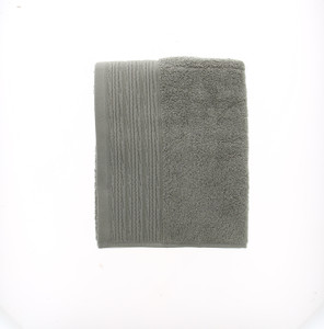 Asciugamano Spugna Cm60x110 Bordo A Rilievo Grigio Medio Casa Premium - Foto 2