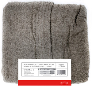 Accappatoio Unisex Con Cappuccio XL/ XXL Grigio Casa - Foto 2