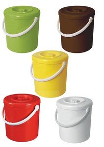 Secchio Pattumiera Sottolavello L.15 Con Coperchio - Foto 2