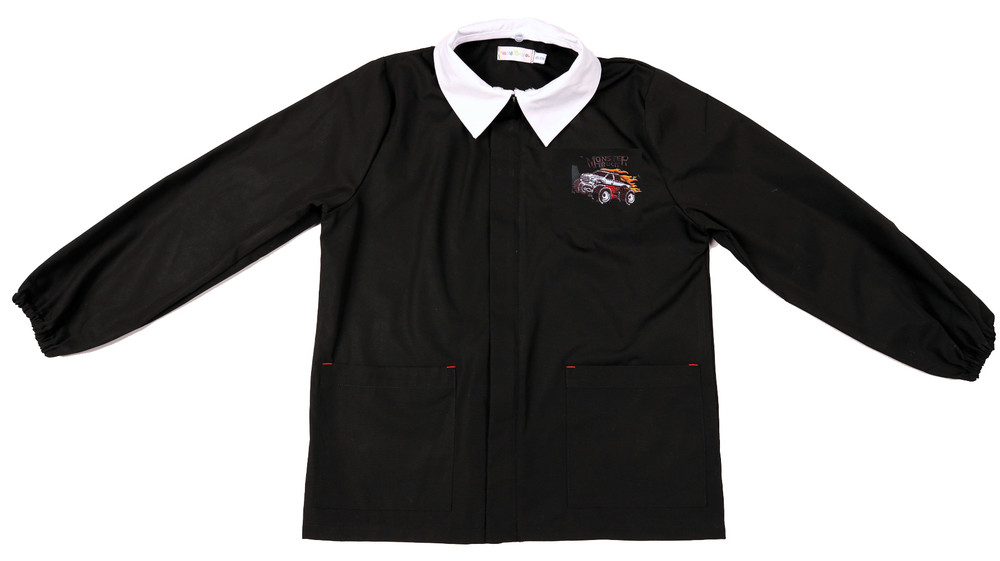 Casacca Scuola Bambino 8 Anni Nero Ricamo Monster - Foto 1