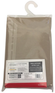 Lenzuolo Angoli Tinta Unita 1piazza 1/2 Cm130x200 Beige Casa - Foto 2