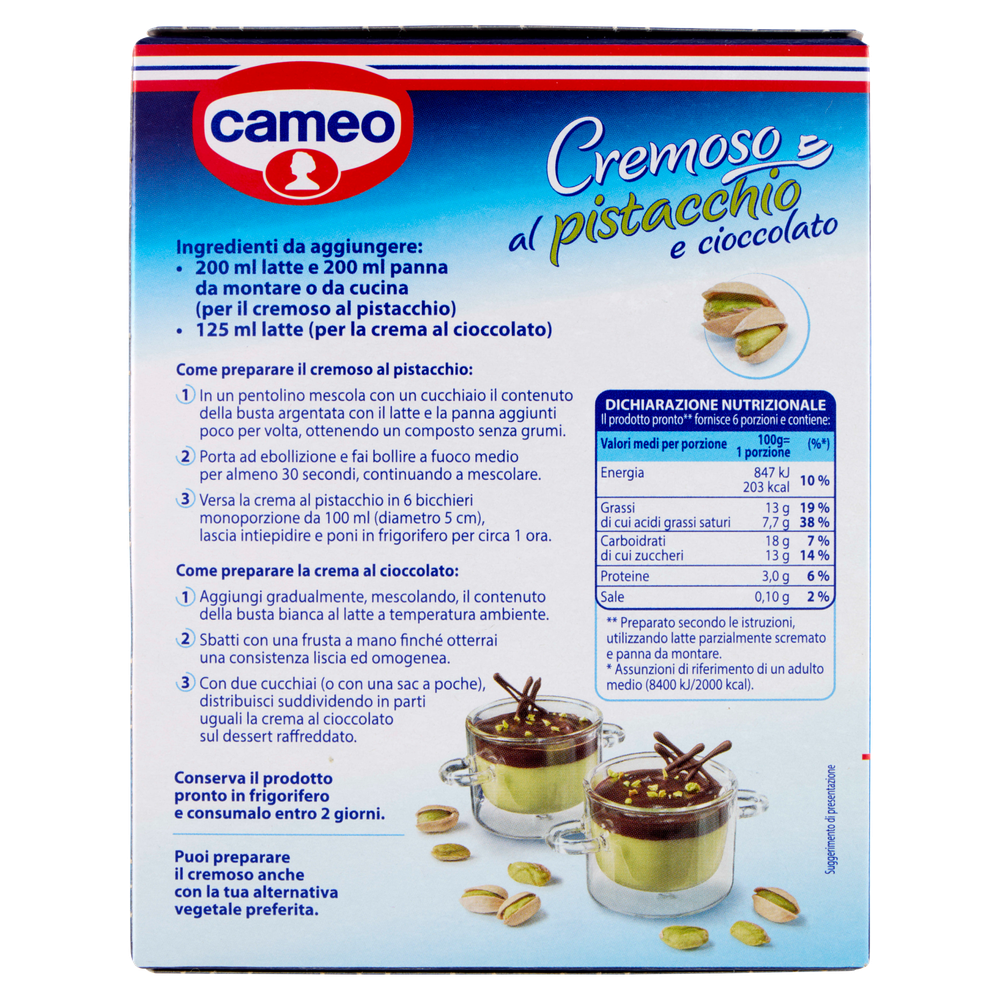 Budino Cremoso Pistacchio Cioccolato Cameo - Foto 3