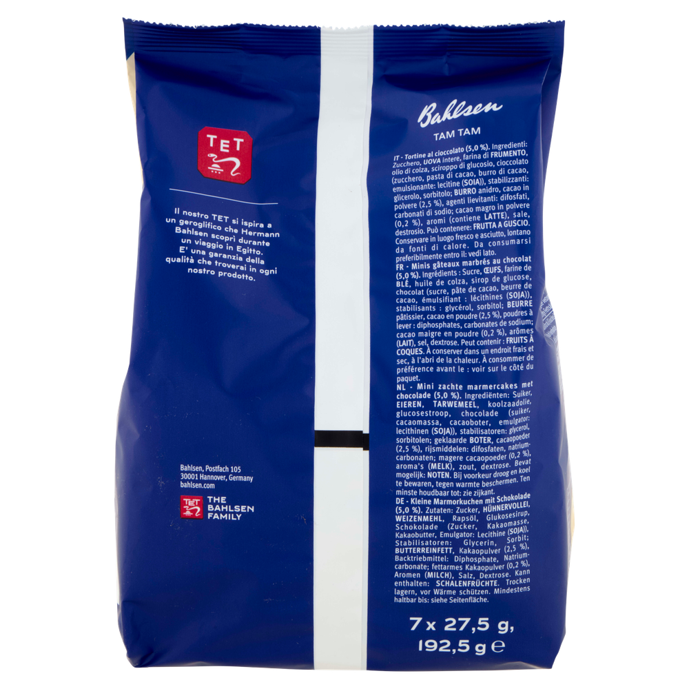 Tortine Soffici Al Cioccolato Tam Tam 7x27,5g Bahlsen - Foto 3