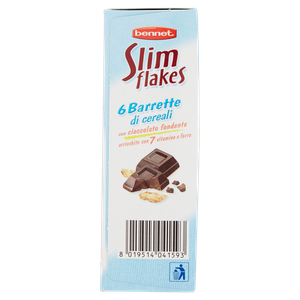 Barrette Slim Flakes Ai Cereali Con Cioccolato Fondente 6pz Bennet - Foto 2