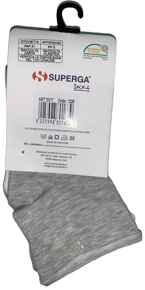 Calze Donna Tg Unica Rosa/Bianco/Grigio Conf Da 3 Superga - Foto 2