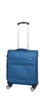 Trolley In Poliestere Blu 55hx40x20, 4 Ruote Doppie Piroettanti
