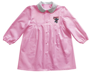 Grembiule Asilo Bambina 5 Anni Rosa Ricamo Stitch - Foto 1