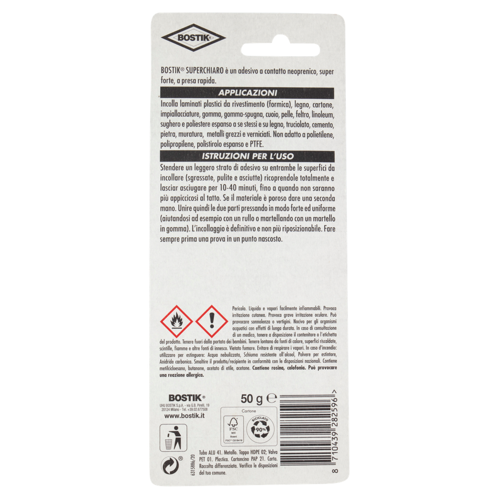 Colla A Contatto  Super Forte Superchiaro Blister 50gr Bostik - Foto 3
