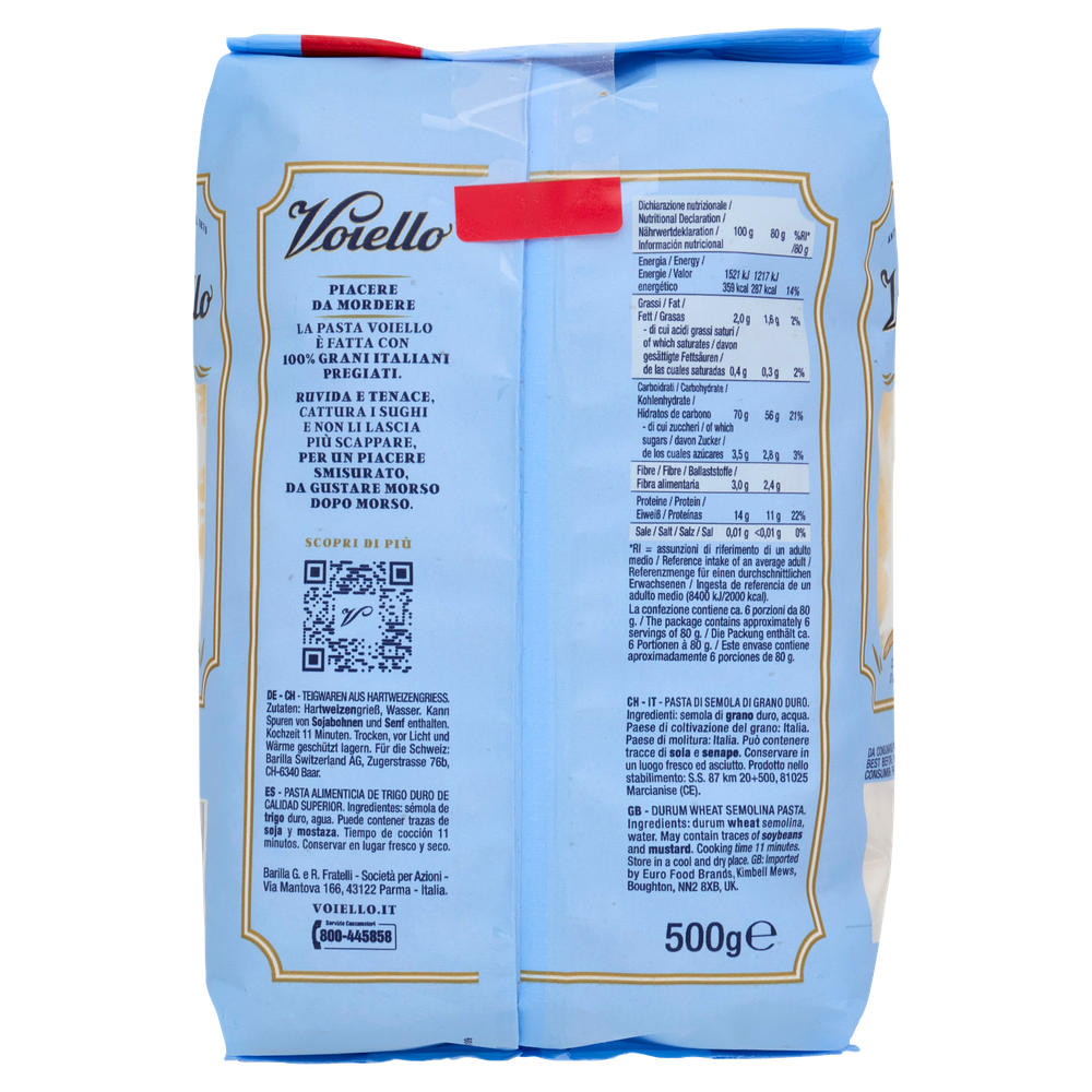 Pasta Il Fusillo N.141 Di Grani 100% Italiani Voiello - Foto 3