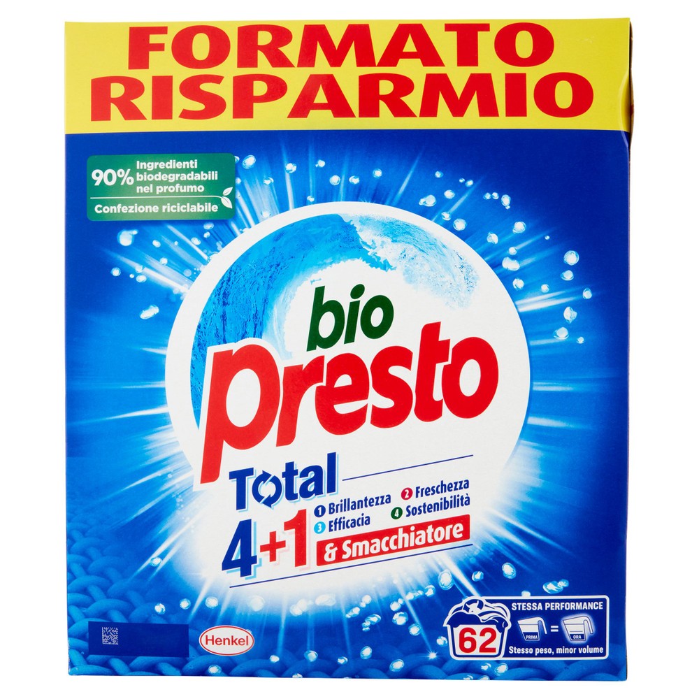 Polvere Per Lavatrice Bio Presto 62 Misurini - Foto 1