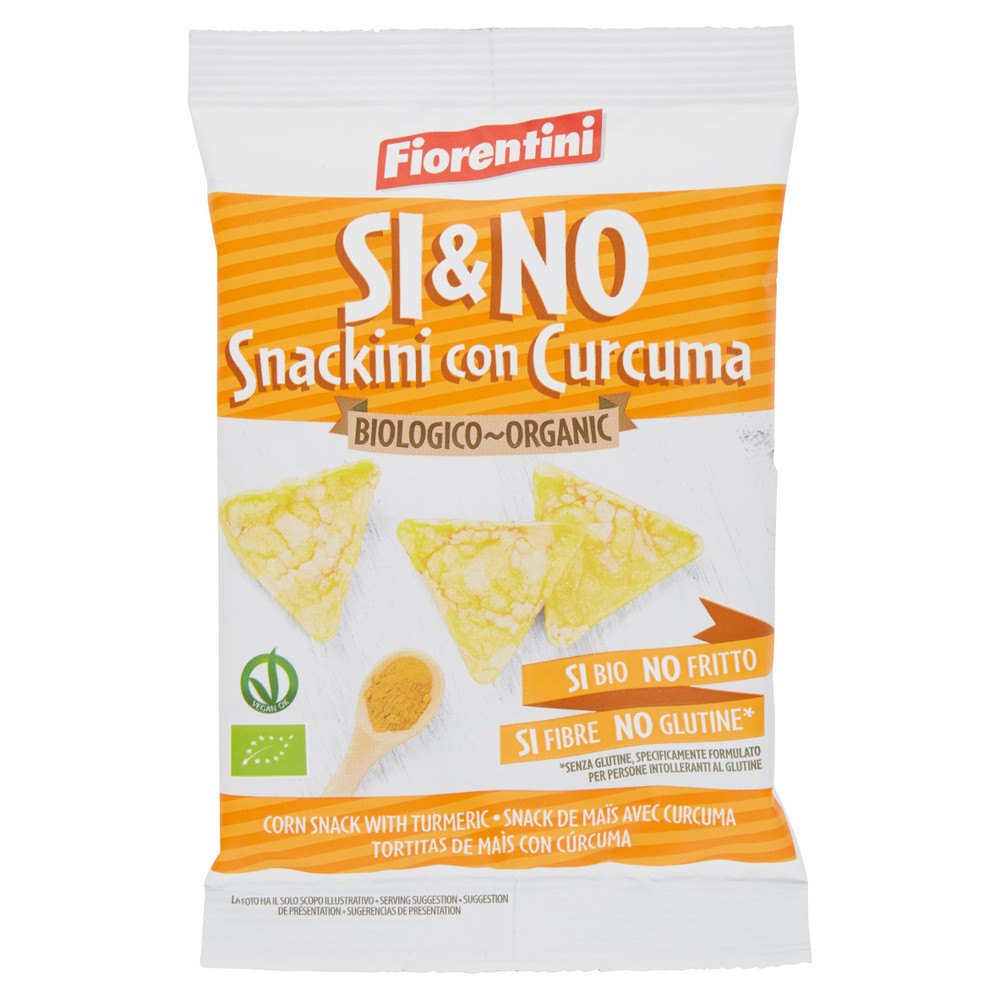 Snack Bio Triangolini Di Mais Con Curcuma Si&No Fiorentini - Foto 1