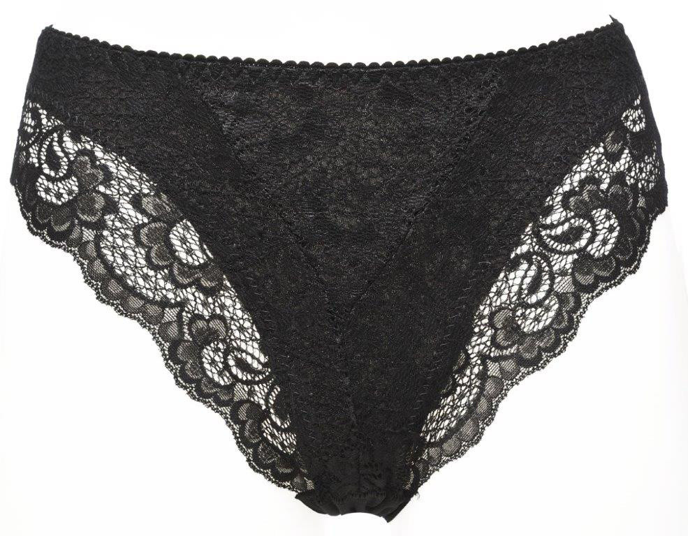 Slip Donna Con Pizzo Taglia 4 Nero Jadea - Foto 1